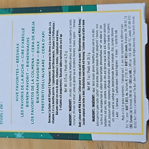 BURT BEES LOTION AND LIPBALM SET - Picture 6 of 9